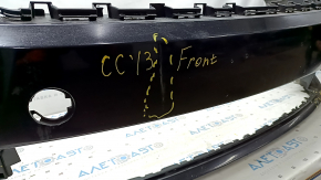 Front bumper bare VW CC 13-17 rest, black, pressed, scratches, cracks, broken fasteners