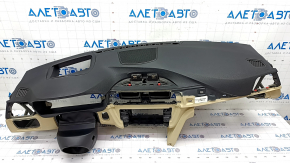 Torpedo front panel with AIRBAG BMW 3 F30 12-18 4d black with beige under projection