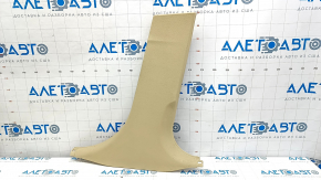 Center pillar trim lower right BMW 3 F30 12-18 beige, crack in mount