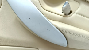 Door trim card rear right BMW 3 F30 12-18 beige leather with backlight without curtain, under Harman Kardon, type 1, scratches, for dry cleaning, under Harman Kardon