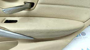Door trim card rear right BMW 3 F30 12-18 beige leather with backlight without curtain, under Harman Kardon, type 1, scratches, for dry cleaning, under Harman Kardon