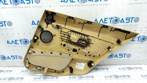 Door trim card rear left BMW 3 F30 12-18 beige leather with backlight without curtain, under Harman Kardon, type 1, scratches, for dry cleaning