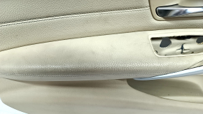 Door trim card front left BMW 3 F30 12-18 beige leather with backlight, type 1, scratches, for dry cleaning, for Harman Kardon