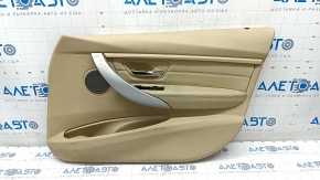 Door trim card front right BMW 3 F30 12-18 beige leather with backlight, type 1, scratches, for dry cleaning, for Harman Kardon