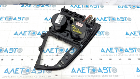 Center console trim with cup holders BMW 3 F30 12-15 black, without shifter trim, broken mount