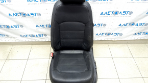 Driver's seat VW Passat b8 16-19 USA without airbag, electric, leather black, driftwood, electrics do not work, for dry cleaning