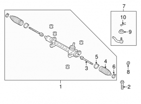 Right steering rod for Toyota Prius 2009-2010