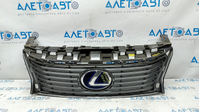 Radiator grill grill Lexus ES300h ES350 13-15 prerest, with badge, sand, broken fastener, missing fragment