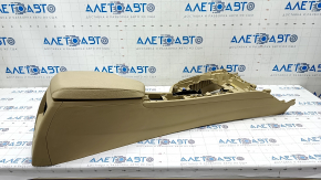 Central console armrest BMW 3 F30 12-18 automatic transmission beige leather, scratches, dry cleaning