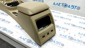Central console armrest BMW 3 F30 12-18 automatic transmission beige leather, scratches, dry cleaning