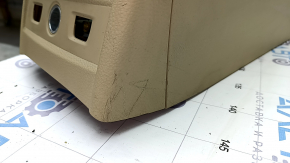 Central console armrest BMW 3 F30 12-18 automatic transmission beige leather, scratches, dry cleaning