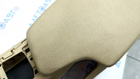 Central console armrest BMW 3 F30 12-18 automatic transmission beige leather, scratches, dry cleaning