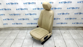 Driver's seat BMW 3 F30 12-18 with airbag, electric with memory, beige leather, worn, dry-cleanable