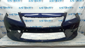 Bare front bumper Lexus ES300h ES350 13-15 pre-restyling, for parking sensors, blue, cracks, broken fasteners, scratches, pressed