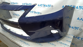 Bare front bumper Lexus ES300h ES350 13-15 pre-restyling, for parking sensors, blue, cracks, broken fasteners, scratches, pressed
