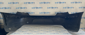 Rear bumper bare VW CC 13-17 rest, black, non-factory holes, cracked fastener