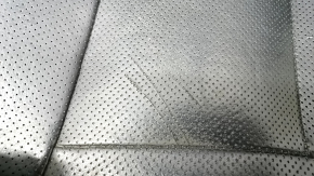 Driver's seat Nissan Rogue 14-20 with airbag, electric, heated, leather black, for dry cleaning, cracked, scratches on plastic, missing handle