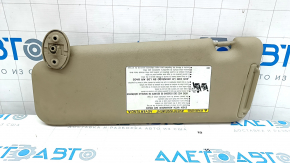 Right visor Toyota Highlander 08-13 beige, without hook, dry cleanable