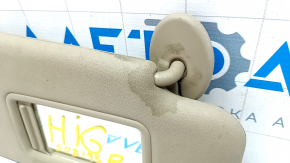 Right visor Toyota Highlander 08-13 beige, without hook, dry cleanable