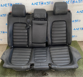 Rear row of seats 2nd row VW CC 08-17 leather black, without plug, torn, broken fastening