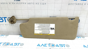Right visor Toyota Sequoia 08-16 beige, without hook, dry-cleanable
