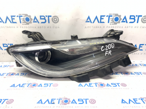 Headlight front right Chrysler 200 15-17 halogen with mount, for polishing