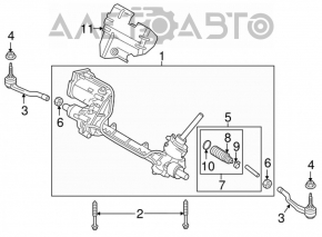 Steering rod left Ford Fusion mk5 13-20