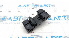 Front left window lift control VW Passat b8 16-19 USA black, 4 auto