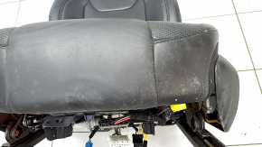 Driver's seat Jeep Cherokee KL 19 - without airbag, black leather, electric, driftwood, non-working electrics, for dry cleaning
