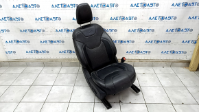 Passenger seat Jeep Cherokee KL 19 - without airbag, black leather, electric, driftwood, non-working electrics, for dry cleaning