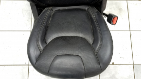 Passenger seat Jeep Cherokee KL 19 - without airbag, black leather, electric, driftwood, non-working electrics, for dry cleaning