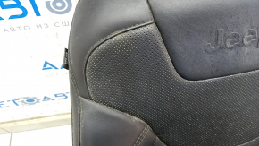 Passenger seat Jeep Cherokee KL 19 - without airbag, black leather, electric, driftwood, non-working electrics, for dry cleaning