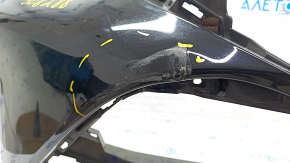 Front bumper bare Toyota Venza 21- without parking sensors LE, black, dented