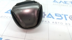 Gear knob Jeep Cherokee KL 14 - leather, gray overlay, coating defect, scratch