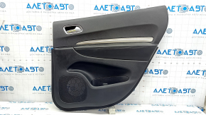 Door trim card rear right Dodge Durango 11-15 black SXT, armrest leather black, molding gray, dented