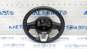 Naked steering wheel Dodge Durango 14-20 leather black without heating, worn, for dry cleaning, scratches on the pad
