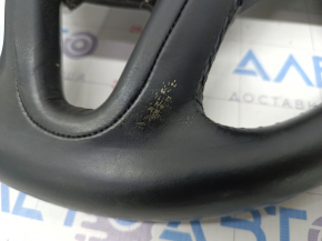 Naked steering wheel Dodge Durango 14-20 leather black without heating, worn, for dry cleaning, scratches on the pad