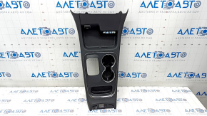 Center console trim with cup holders Dodge Durango 14-16 black, scratches, peeling coating, swollen chrome