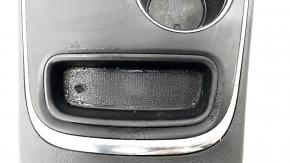 Center console trim with cup holders Dodge Durango 14-16 black, scratches, peeling coating, swollen chrome