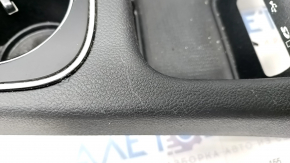 Center console trim with cup holders Dodge Durango 14-16 black, scratches, peeling coating, swollen chrome