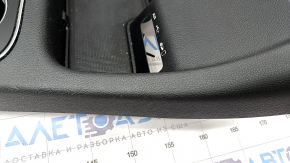 Center console trim with cup holders Dodge Durango 14-16 black, scratches, peeling coating, swollen chrome