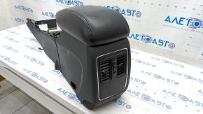 Console center armrest Dodge Durango 14-20 black, armrest 2 compartments, scratches, tear, broken mount