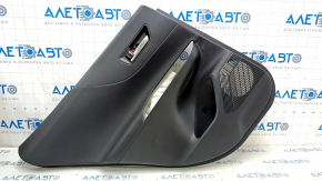 Door trim card rear left Toyota Venza 21- LE, XLE black, leather, without overlay, scratch, rubbed