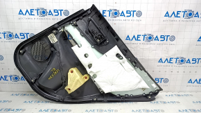 Door trim card rear left Toyota Venza 21- LE, XLE black, leather, without overlay, scratch, rubbed
