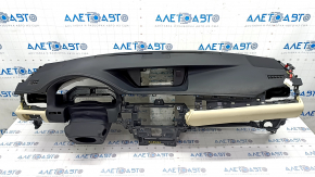 Torpedo front panel with AIRBAG Lexus ES300h ES350 13-18 black with beige overlays, for cleaning