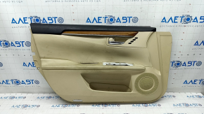 Door trim card front left Lexus ES300h ES350 13-18 beige with black insert leather, armrest leather, molding under the tree, for cleaning, scratch
