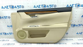 Door trim card front right Lexus ES300h ES350 13-18 beige with black insert leather, armrest leather, molding under the tree, scratch, for cleaning