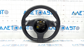 Naked steering wheel Porsche Cayenne 958 11-14 leather black, with buttons, paint swelled, chrome peeled off
