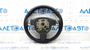 Naked steering wheel Porsche Cayenne 958 11-14 leather black, with buttons, paint swelled, chrome peeled off