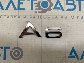 Emblem inscription A6 trunk lid Audi A6 C7 12-18